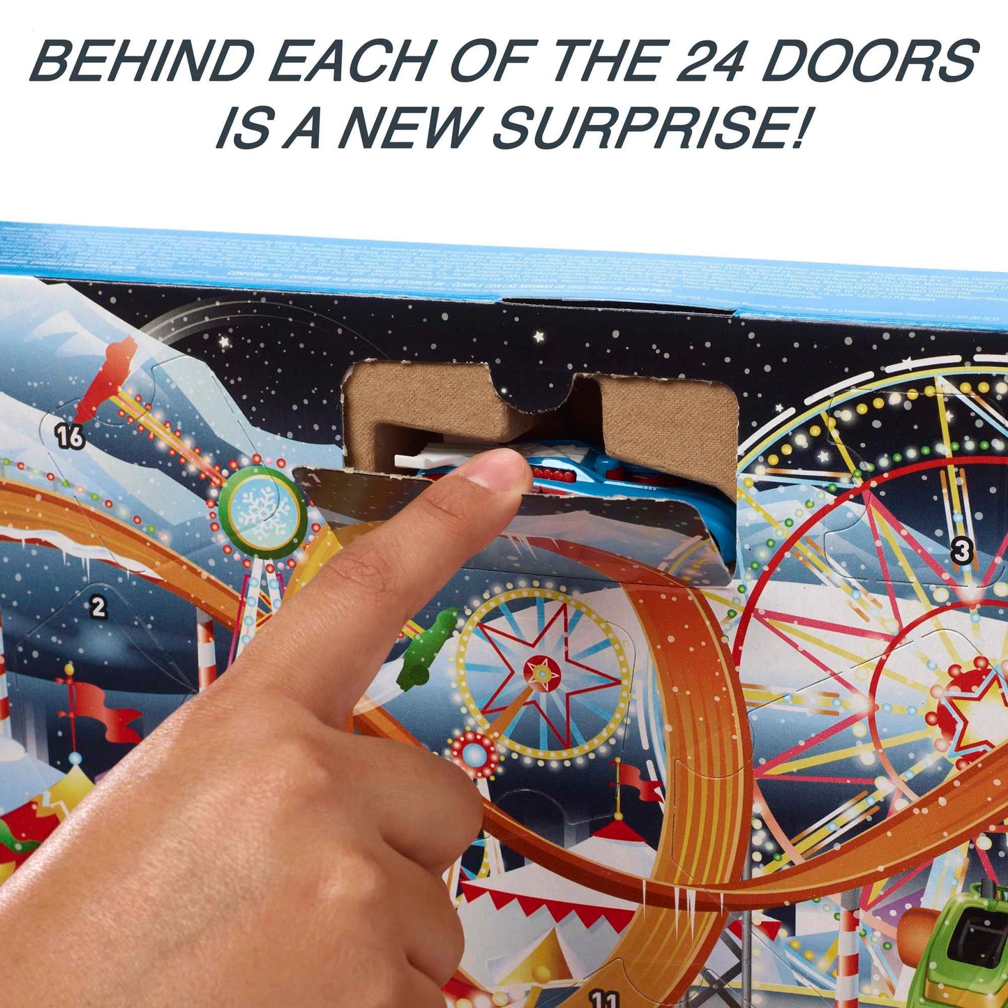 Hot Wheels Advent Calendar, Toy Cars for Kids 3 Years Old and Older