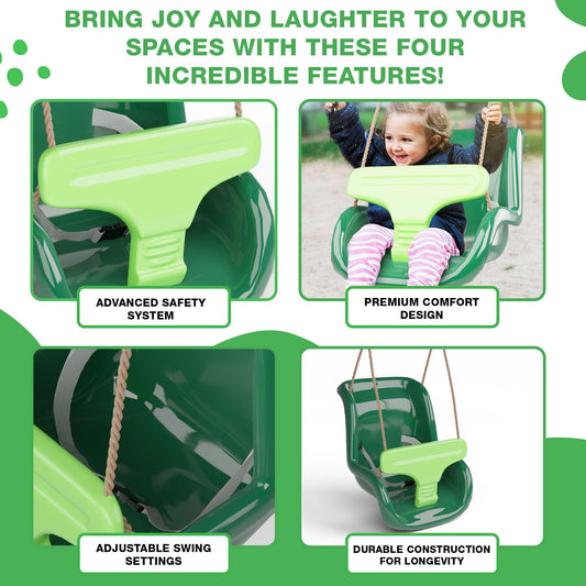 Deluxe Baby Swing Seat - with Secure Safety System