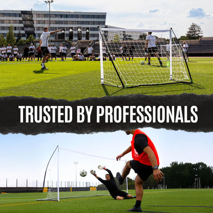 QUICKPLAY Kickster Elite Football Goal 6x4' – Ultra Portable Indoor & Outdoor Football Goals with Weighted Base [Single Goal]