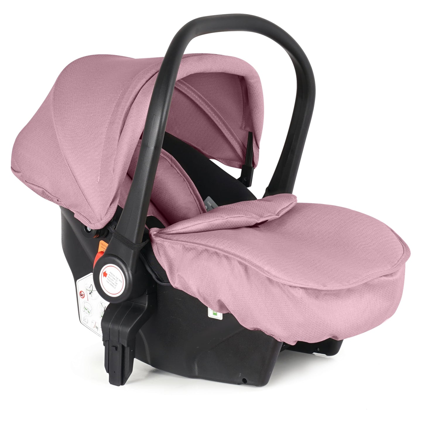 For Your Little One Cruise 3-in-1 Travel System with i-Size Car Seat, Stroller with Carrycot, 13kg Pram, Height Adjustable Handle, Pram, Newborn 0-4 Years Free Raincover and Cupholder (Blush Rose)