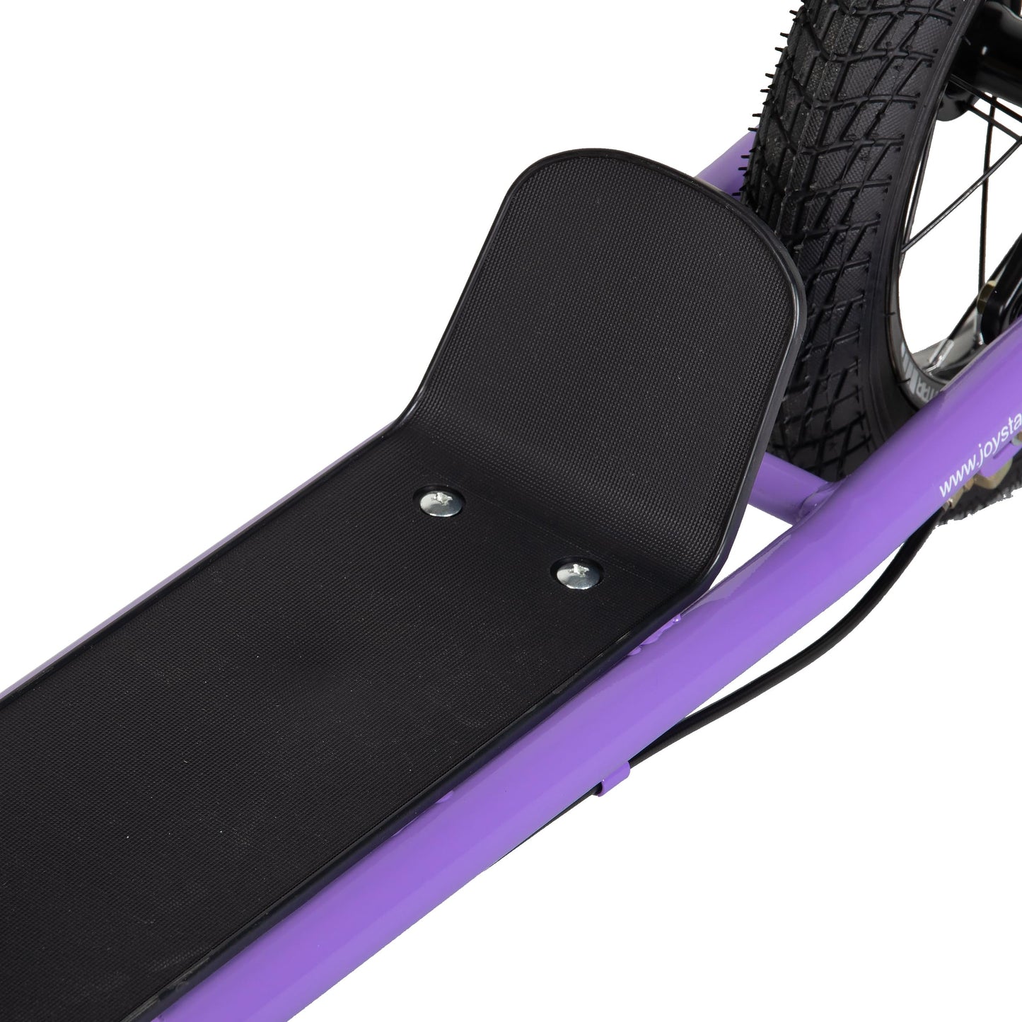 JOYSTAR Conway 12-inch kick scooter in purple for children, featuring adjustable handlebars and two wheels.
