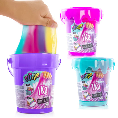 Colorful Canal Toys So Slime SSC 122U giant bucket containing 1kg of slime with 250g random colors, stretchy and fun for kids.