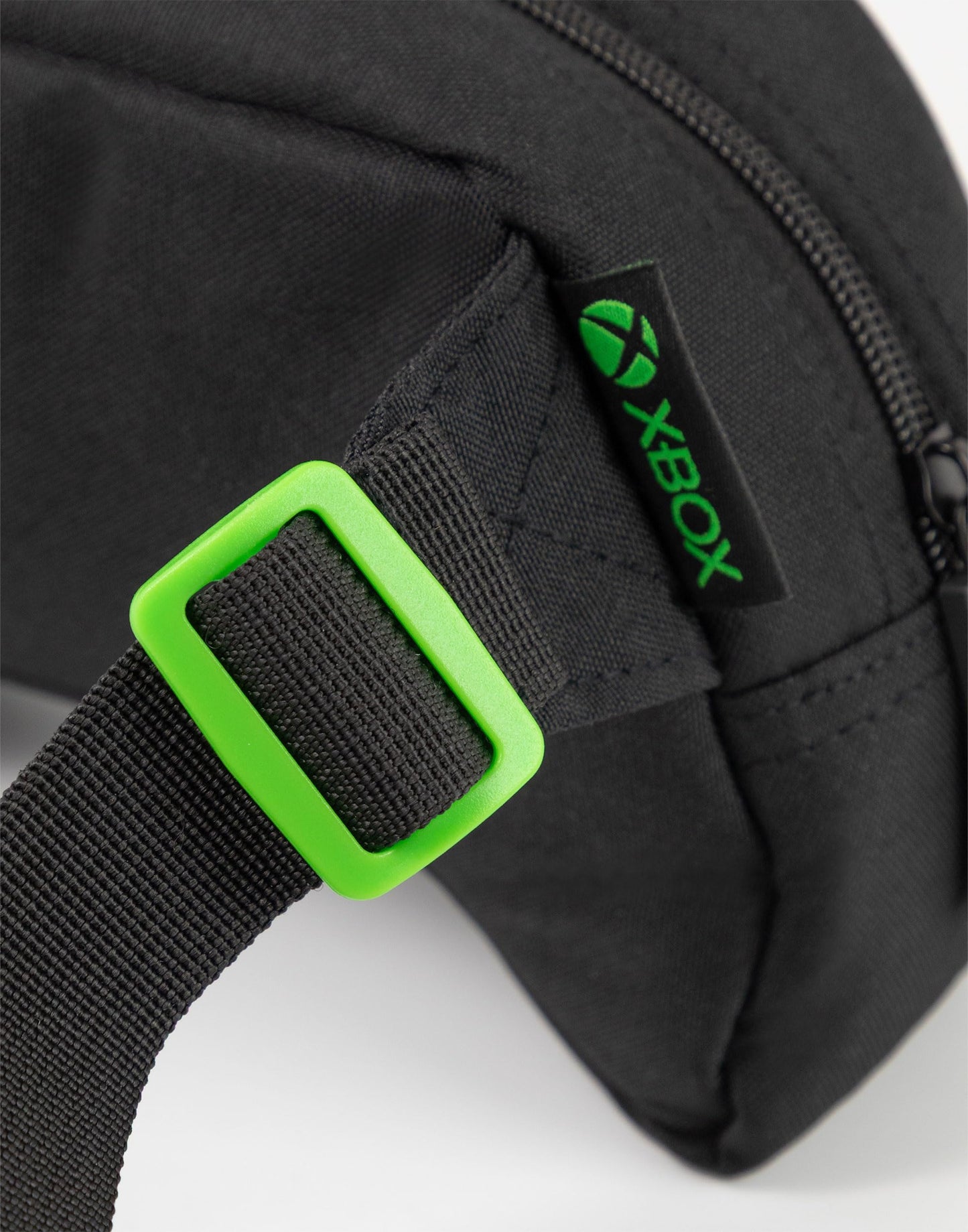 Xbox unisex kids black crossbody bag with zip closure and logo, ideal for gaming, travel, and school use for young gamers.