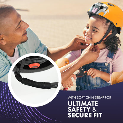 KAYMAN Kids Bike Helmet age 3 to 12, Adjustable Safety Gear for Boys and Girls, Suited to Scooter, Cycling, Skateboard & Roller Skating - Protection for Boys & Girls