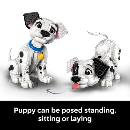 LEGO | Disney 101 Dalmatians Puppy Figure - Customisable Building Set for Adults - Transforms Into 1 of 6 Cute Dogs with a Rotating Head and Tail - DIY Home Decor - Gift Idea for Fans - 43269