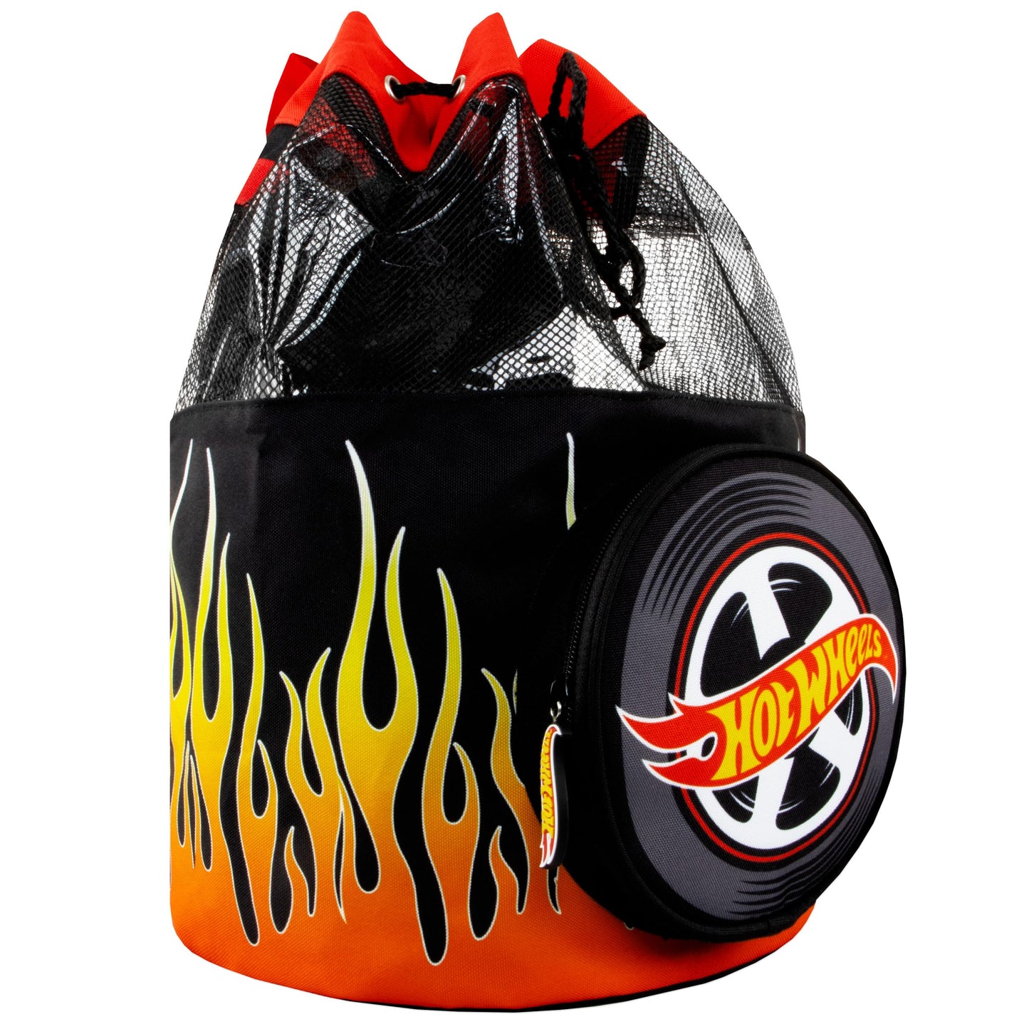 Hot Wheels Boys Swim Bag, Boys Swimming Bag For Summer, Drawstring Bags For Children, Official Merchandise, One Size Black