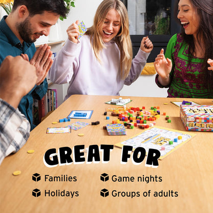 Block Party: Colourful Block Building Family Board Game for Kids Aged 8+, Adults, Teens | Perfect Christmas Game