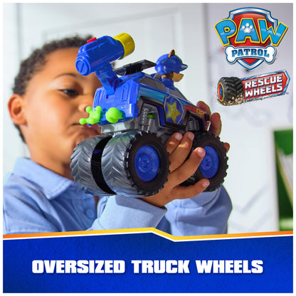 Paw Patrol: Rescue Wheels Chase’s Cruiser, Toy Truck with Projectile Launcher and Collectible Action Figure, Kids’ Toys for Boys & Girls Ages 3 and up