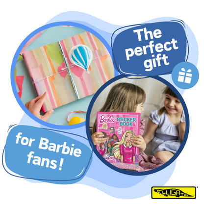 Barbie Alligator-themed sticker book with reusable stickers and colorful pages for kids' activity and gift fun.