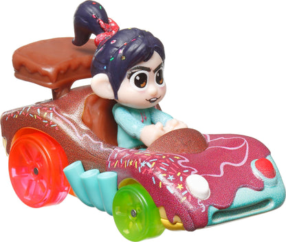 Hot Wheels RacerVerse, Set of 4 Die-Cast Disney Toy Cars Optimized for Hot Wheels Track with Popular Disney Characters as Drivers, HKD31