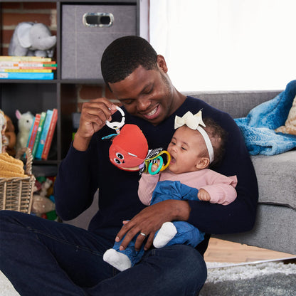Lamaze Archer the Apple sensory baby toy with colorful clips, sounds, and textures for newborns and infants up to 24 months.