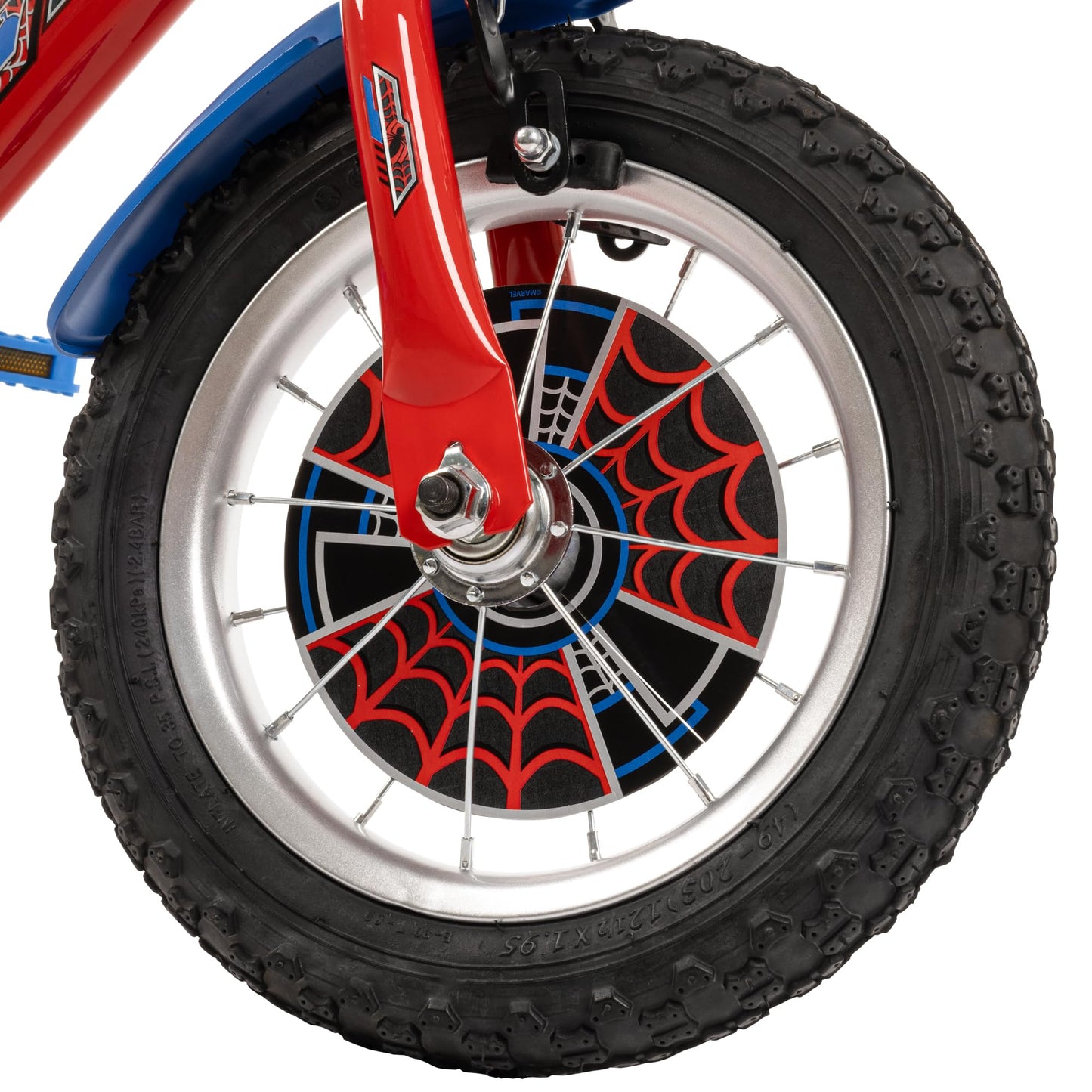 Huffy Spiderman Boys Bike12 inch Marvel Bike with Light & Sound Mask Feature for Kids ages 3-5 years, Red