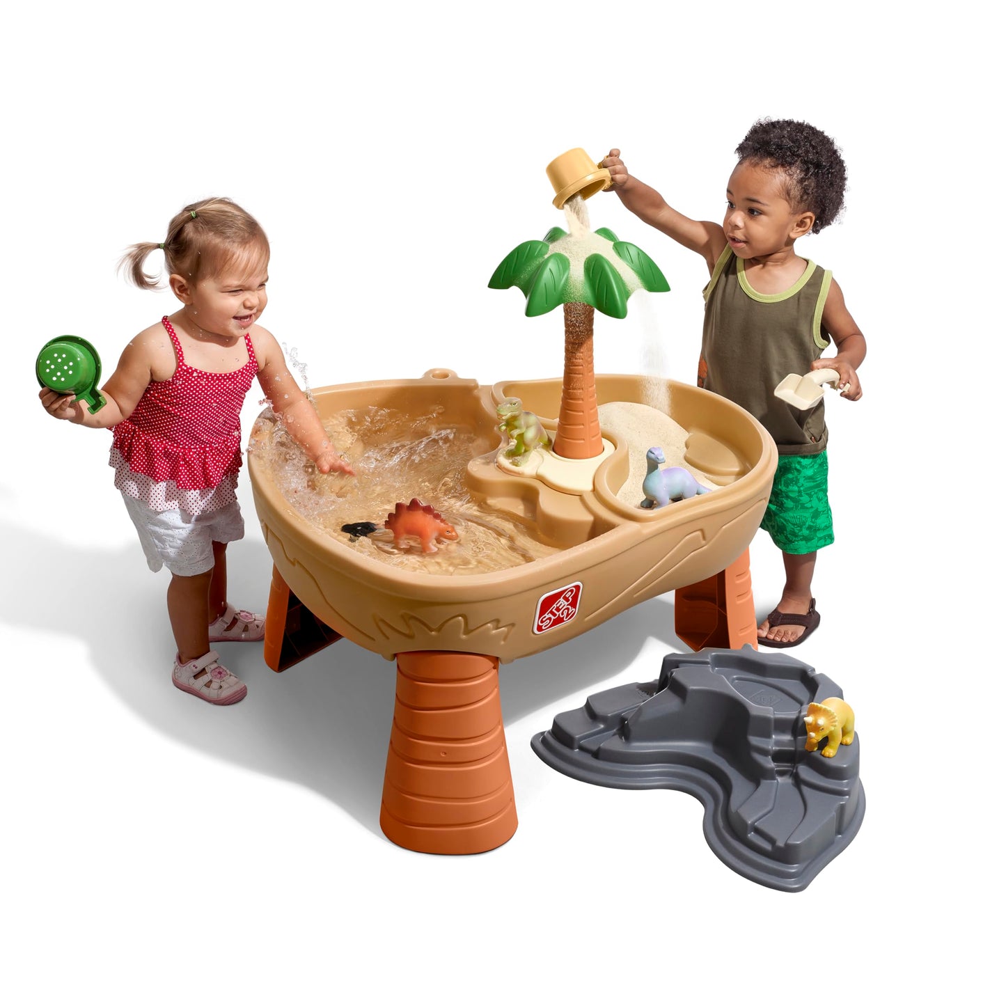 Step2 tep2 Dino Dig Sand and Water Activity Sensory Table, 7 Piece Accessory Kit, Toddler Outdoor & Indoor Toy, 2 – 5 Years Old, Kids Activity table for 15L Water and 9kg sand