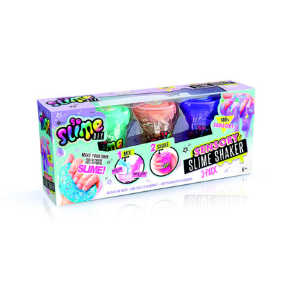 Assorted colorful So Slime SSC 003 Shakers 3 Pack by Canal Toys, featuring bright slime containers in various colors.