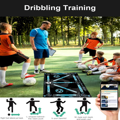 Football Goals for Backyard, Portable Goal, Soccer Practice, Football Training Equipment for Young with Portable & Durable Soccer Goal, Football Training Mat, Cones