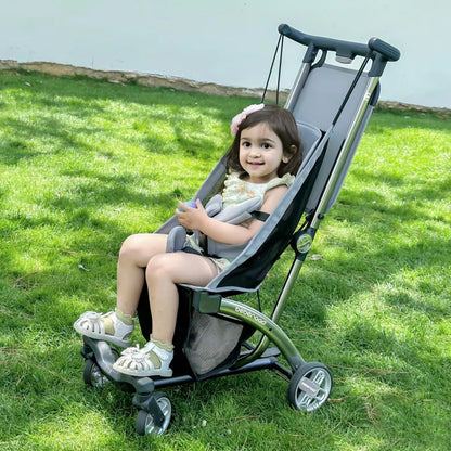 Beberoad R1 Auto-Fold Travel Stroller for Airplane, Ultra Compact Stroller Pushchair Buggy for Babies, Kids, Toddlers Over 6 Months, Lightweight Baby Pram Trolley Cabin Approved, Only 11.5 lbs, Grey