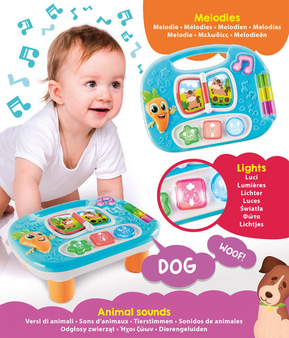 Lisciani - CAROTINA BABY - Interactive Musical Farm Trainer for Babies from 6 months - Animals Sounds & Melodies - Talking Book - Baby Motor Activity - Sensory Toys - Birth Gift Idea