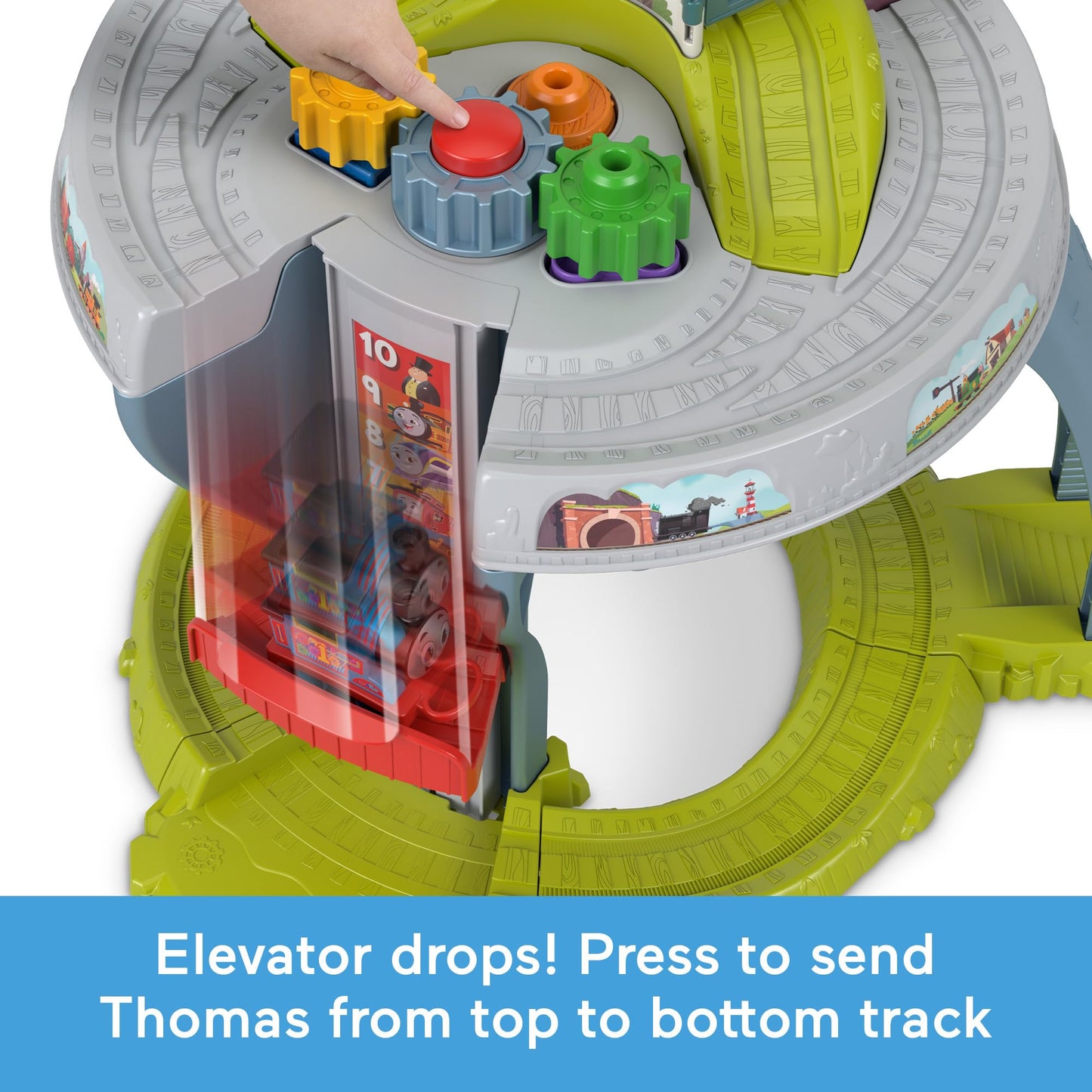 Thomas & Friends Toddler Toy My First Train Table with Track, Cargo Stacking & Fine Motor Activities for Kids Ages 18+ Months, JDD70