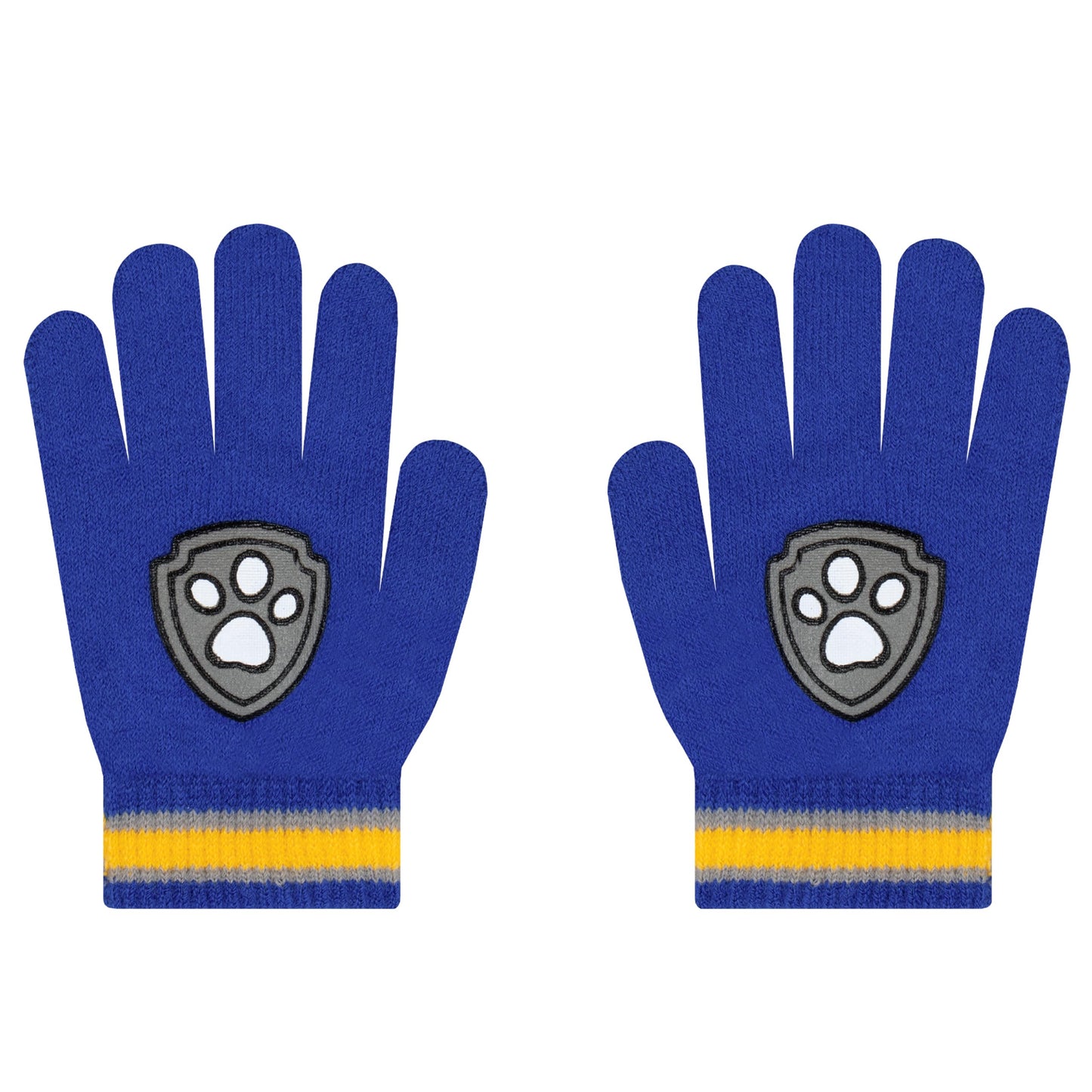 Paw Patrol Hat And Gloves Set For Kids, Chase Boys Hat And Gloves Set With 3D Ears, Blue, One Size