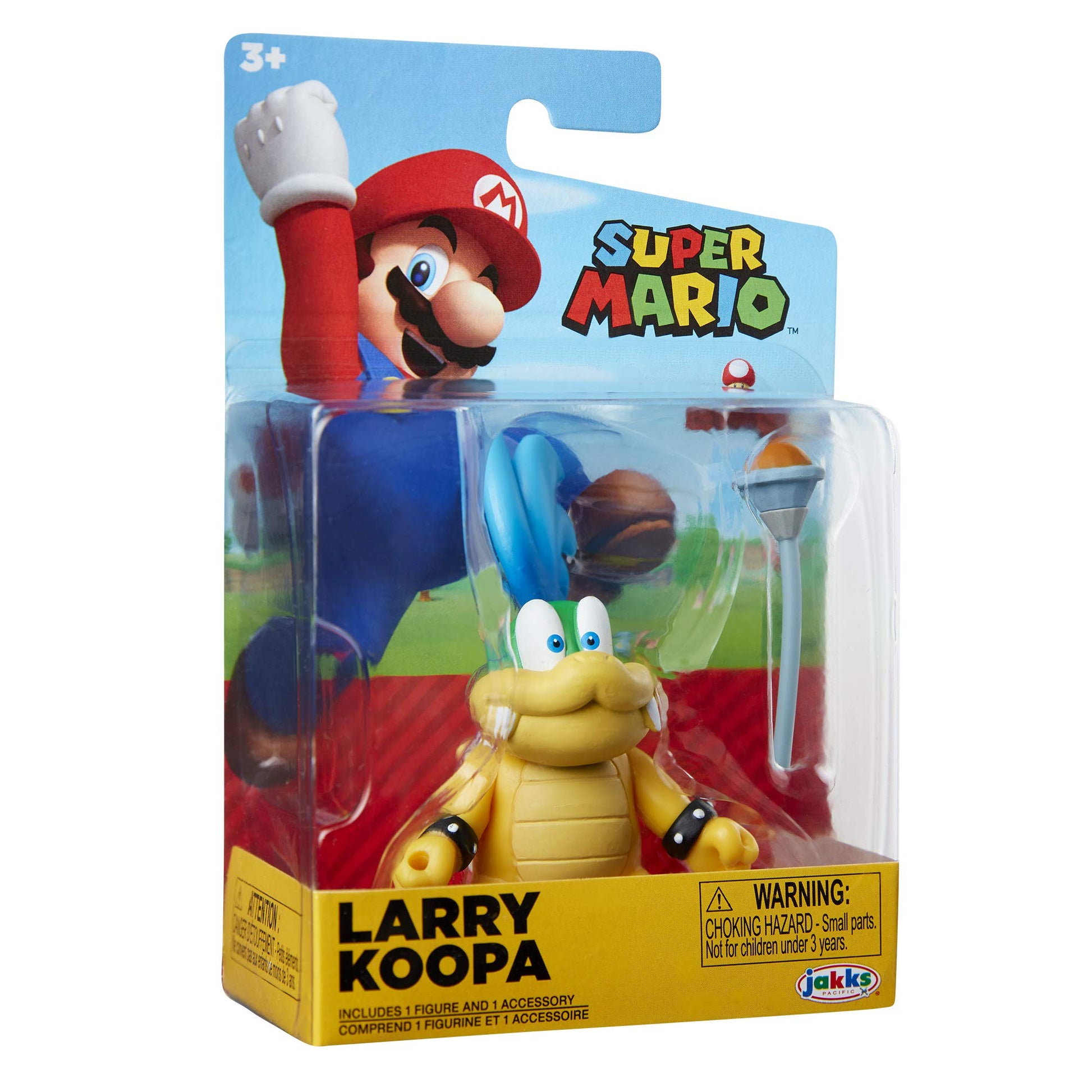 Super Mario World of Nintendo Wave 11 2.5-inch Larry Koopa figure, detailed plastic collectible from the Super Mario series.