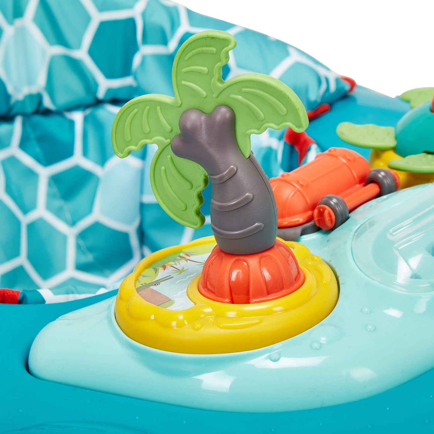 My Child Dino 3-in-1 Walk n Rock toy in aqua color, featuring a fun dinosaur design for young children.