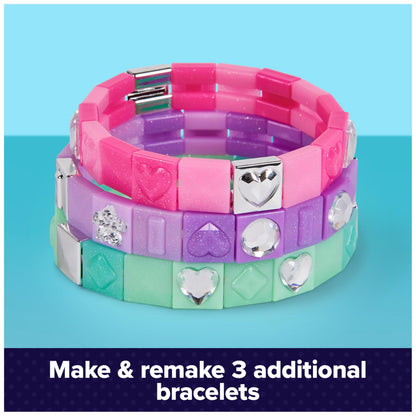Cool MAKER PopStyle bracelet maker expansion pack with 50+ gem beads and supplies for creating DIY friendship bracelets for kids