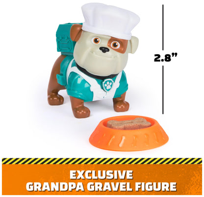 Rubble and Crew, Growlin’ Grub Food Truck Playset, Action Figure, Play Kitchen Accessories and Kinetic Build-It Play Sand, Kids’ Toys for Boys and Girls 3+