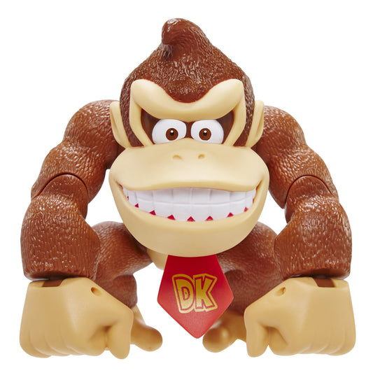 Super Mario Donkey Kong action figure, 6-inch tall with posable features, ideal for play and display for kids and collectors