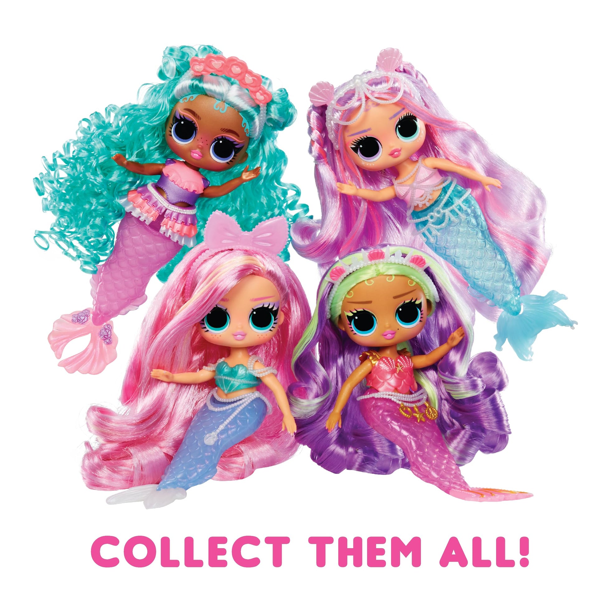 L.O.L. Surprise! Mermaid Lana fashion doll with color-changing tail, movable fin, and stylish accessories for kids.