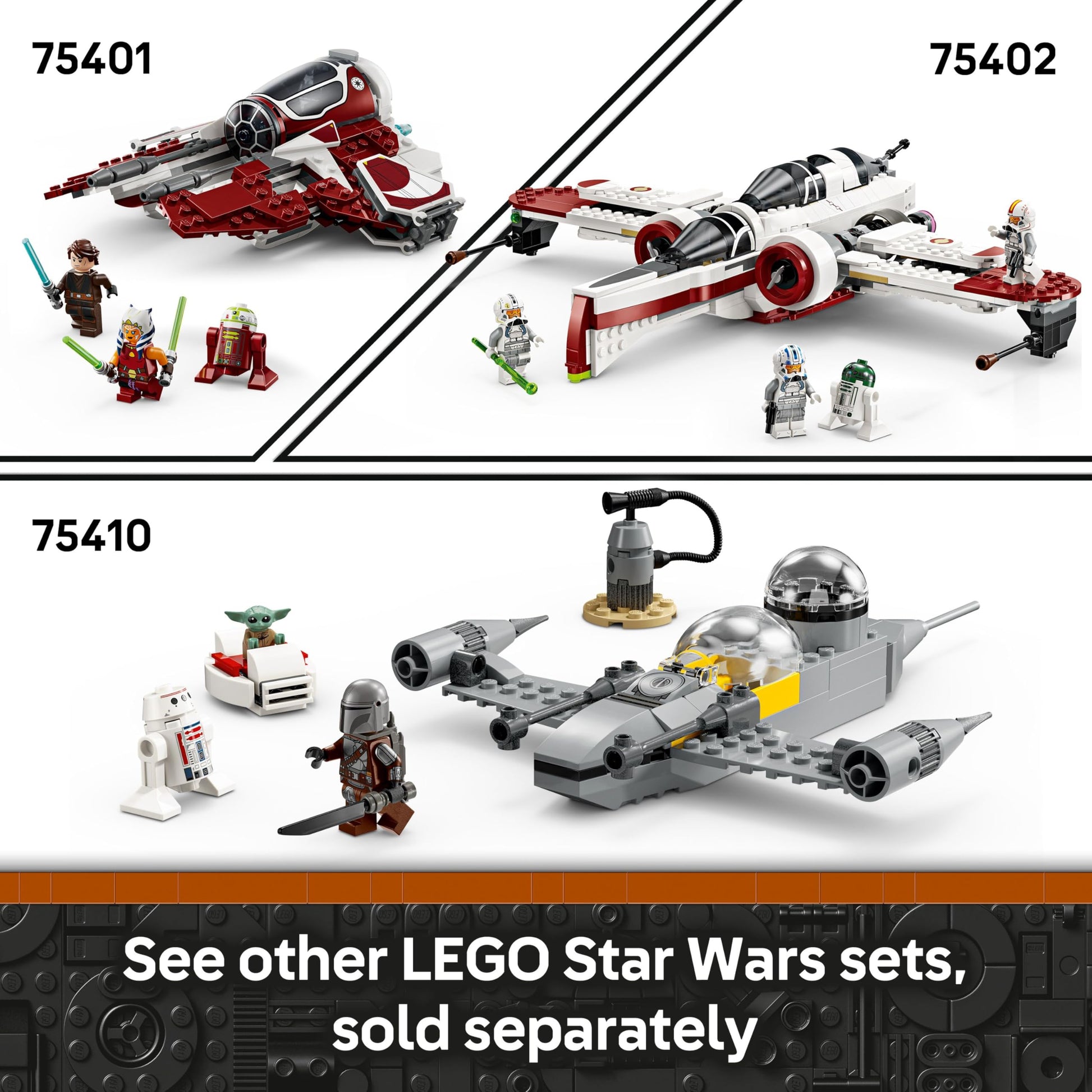 LEGO Star Wars 75403 Grogu figure with hover pram, collectible building toy for The Mandalorian fans, suitable for ages 10+.