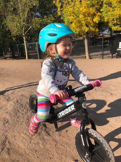 Strider 12 Sport Bike - No Pedal Balance Bicycle for Kids - 1 to 4 Years - Black