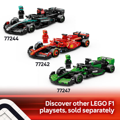 LEGO Speed Champions McLaren F1 Team MCL38 race car model kit with collectible Formula 1 driver minifigure.