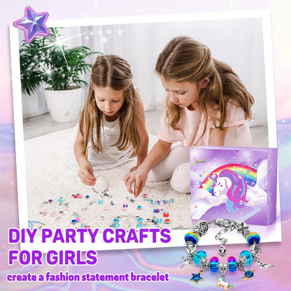 ZOOI Valentines Gifts for Kids, Bracelet Making Kit, Gifts for Teenage Girls Toys, Girls Birthday Presents Unicorn Gifts for 5-13 Year Old Jewellery Making Kit, Arts and Crafts for Kids