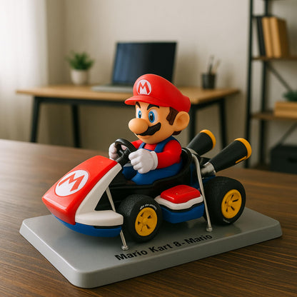 HMIR Mario Kart friction pull-back car toy, official Nintendo kid's racing car in scale 1:43 with wind-up action, no batteries needed.