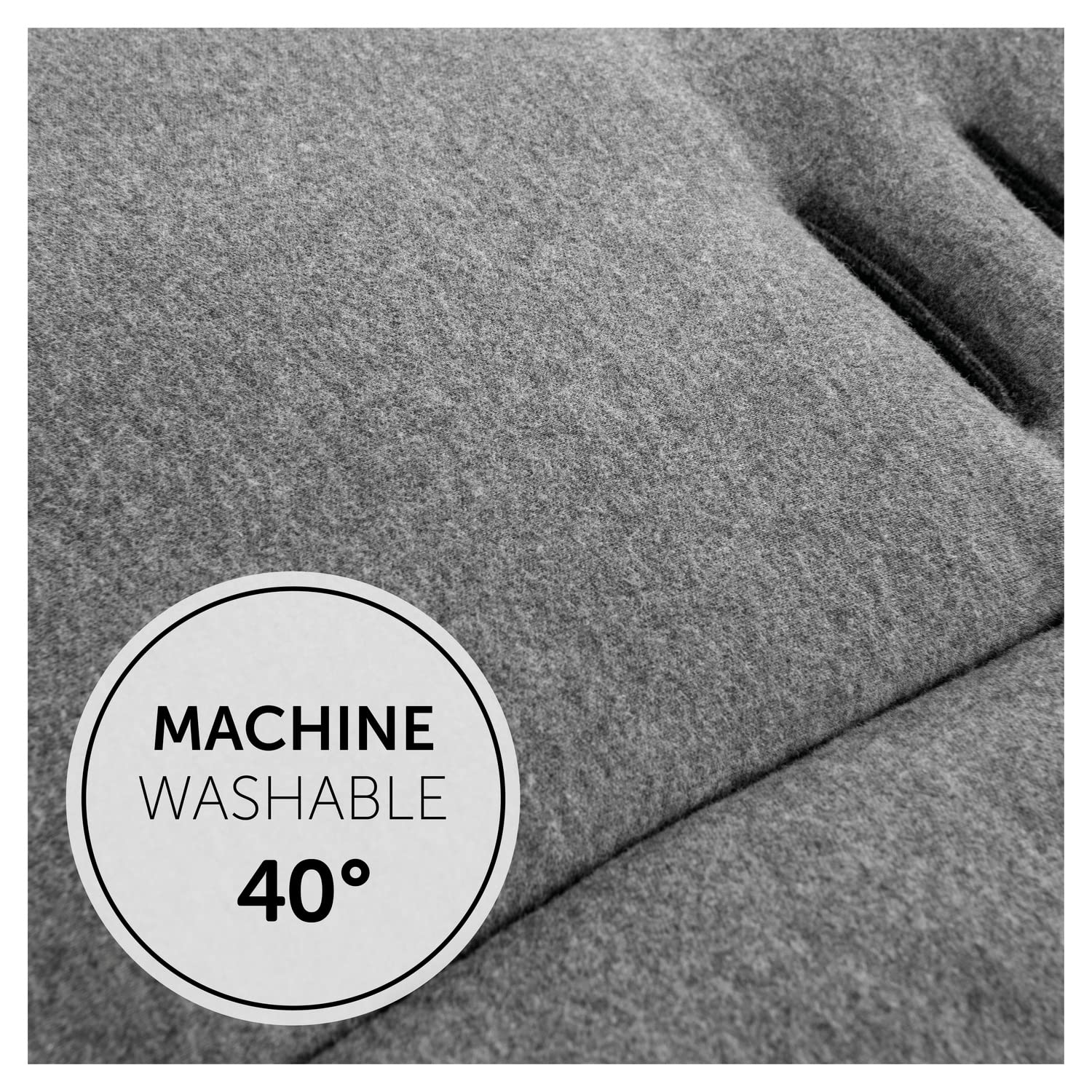 hauck padded pushchair liner in charcoal, breathable soft cotton, universal fit for strollers, pushchairs, and bike trailers