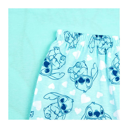 Disney Lilo and Stitch Girls Pyjamas Short PJs, Ages 5 to 15 Years Old, Official Merchandise (as8, age, 11_years, 12_years) Blue