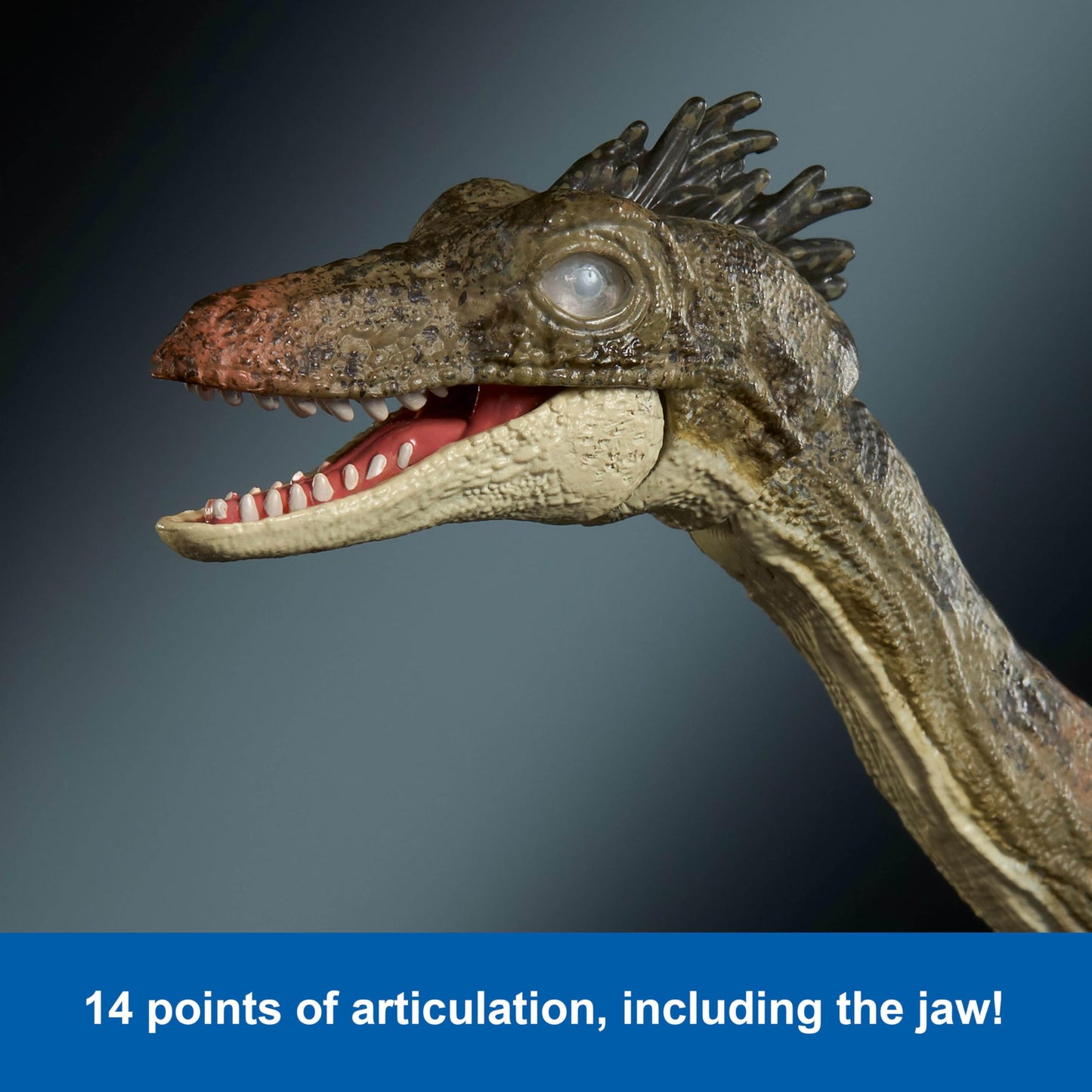 Mattel Jurassic World Hammond Collection Dinosaur Action Figure Toy Troodon Species, Premium Movie Design Glass Eyes & 14 Points Articulation, JDJ11