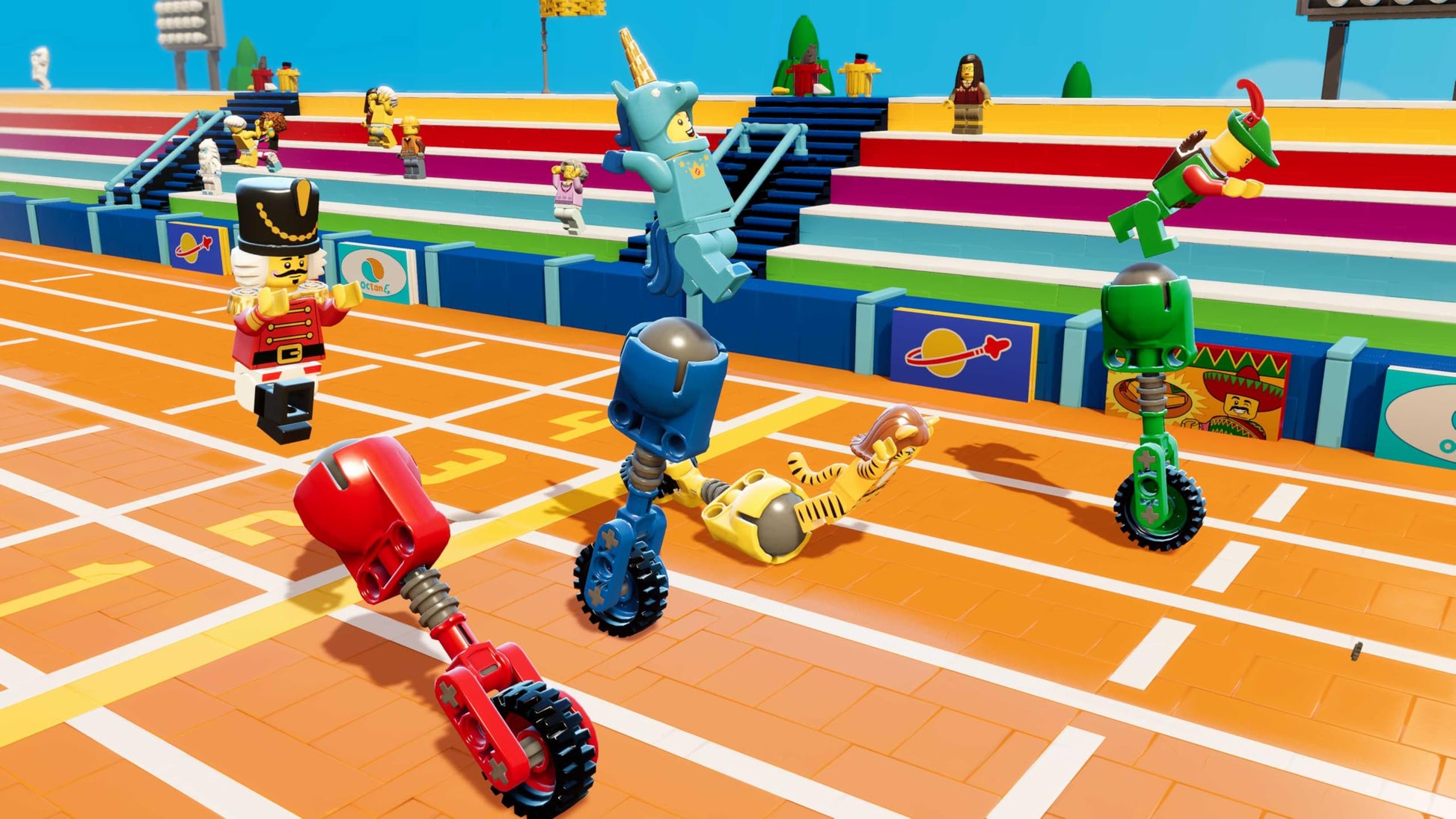 LEGO Party! Nintendo Switch game by iam8bit showing colorful LEGO-themed party scene on screen.