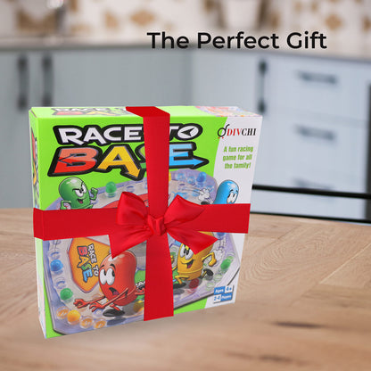 DIVCHI Race To Base Board Game for kids - Racing and Chasing to Base Game Kids Children Race to Base Pop a Dice Board Game Great Family Friends Frustration Party Game Ludo