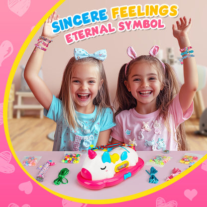 Hot Bee Unicorn Friendship Bracelet Making Kit, Sticky Rolls Bracelet Making Kit, Unicorn Gifts for Girls 4-8 Year Olds, Jewelry Making Kits for Girls, Creative Gifts Girl Toys Age 4 5 6 7 8