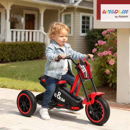 AIYAPLAY Kids Tricycle Baby Trike, Kids Trike with Pedal for Boys and Girls Ages 18–36 Months, 3 Wheel Toddler Balance Bike for Indoor Outdoor Use, Red