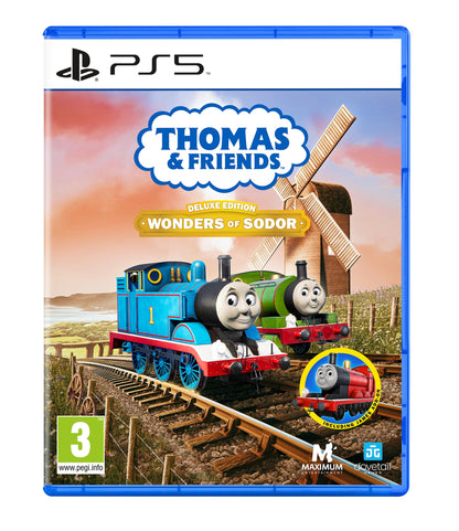 Thomas and Friends Wonders of Sodor Deluxe Edition for PS5 game case with colorful cover art featuring Thomas and friends.
