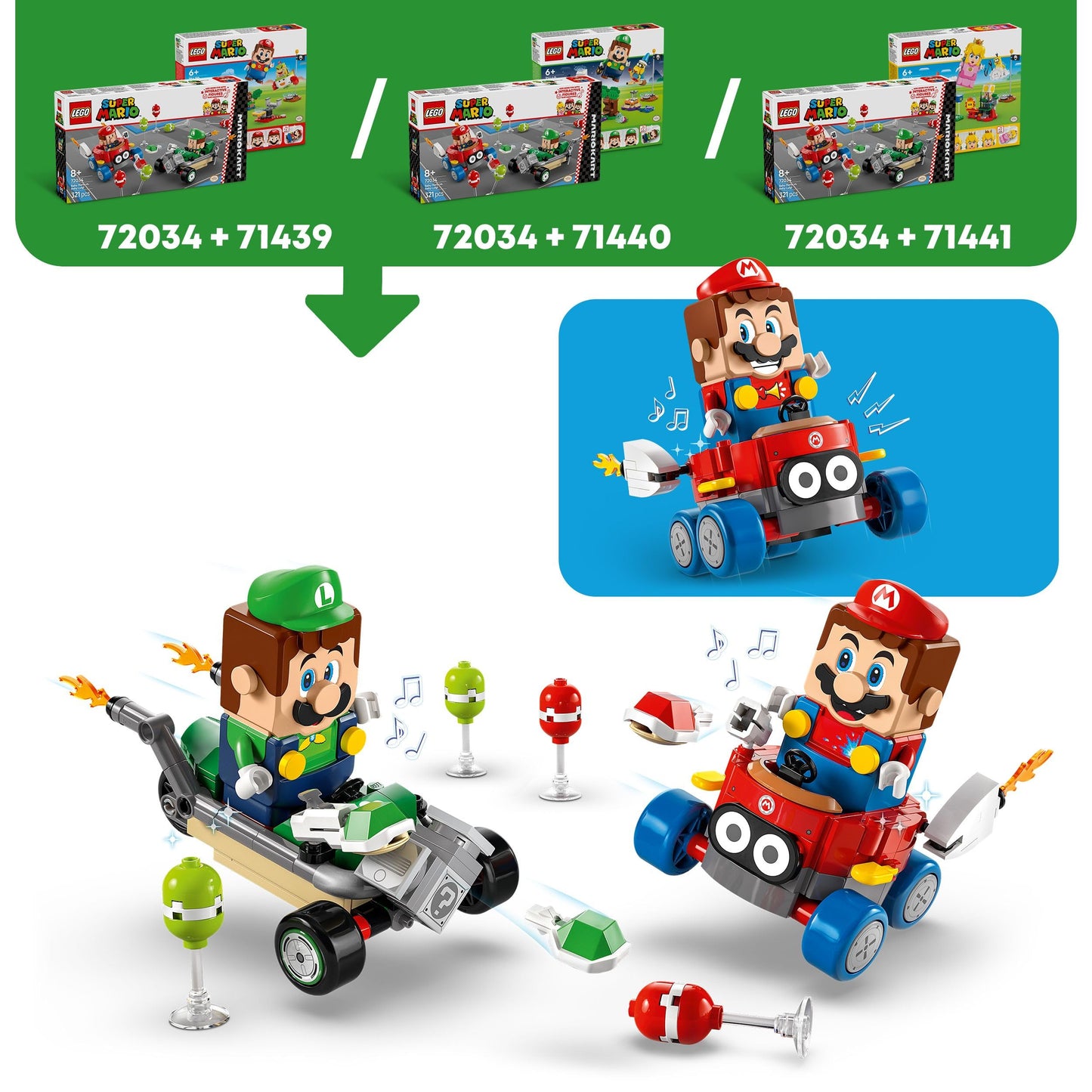 LEGO Super Mario Baby Mario vs. Baby Luigi Toy Set with collectible figures, cars, for kids and gamers, birthday gift idea