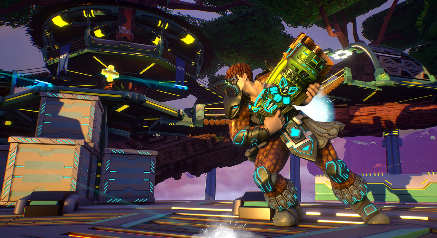 Image of NERF Legends PS5 game case by Maximum Games, featuring colorful cover art with NERF blasters and action scenes.