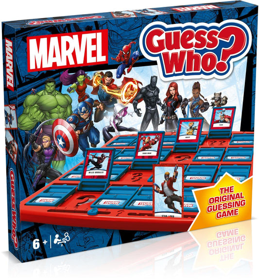 Winning Moves Marvel Guess Who? Board Game – Fun Gift for Kids Ages 3+, Featuring Avengers, Guardians of the Galaxy & Wakanda Heroes Like Hulk, Iron Man & Black Widow