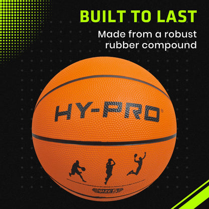 Hy-Pro Basketball Size 5 – Basketball Ball with Durable Rubber Compound, High Bounce, Pimpled Grip for Enhanced Control, Recreational Ball for Home and Court Play, Outdoor Indoor Basket Ball, Tan