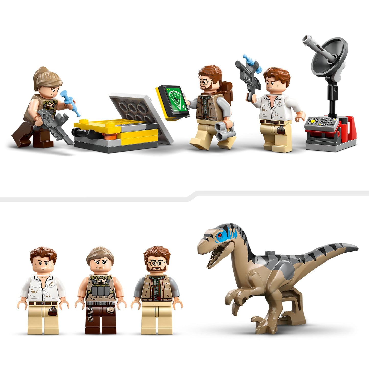 LEGO Jurassic World Raptor & Titanosaurus Tracking Mission - Dinosaur Toy incl. 3 Minifigures, Off-Road Car & Motorbike - Gift for 7+ Year Old Boys & Girls - 76973
