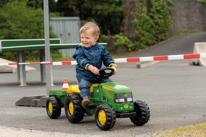 rolly toys | rollyKid John Deere Tractor with Trailer | 012190, Green