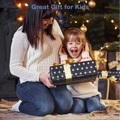 Onihan portable kids karaoke machine with two microphones and LED party lights, perfect for girls' birthday or Christmas gifts.