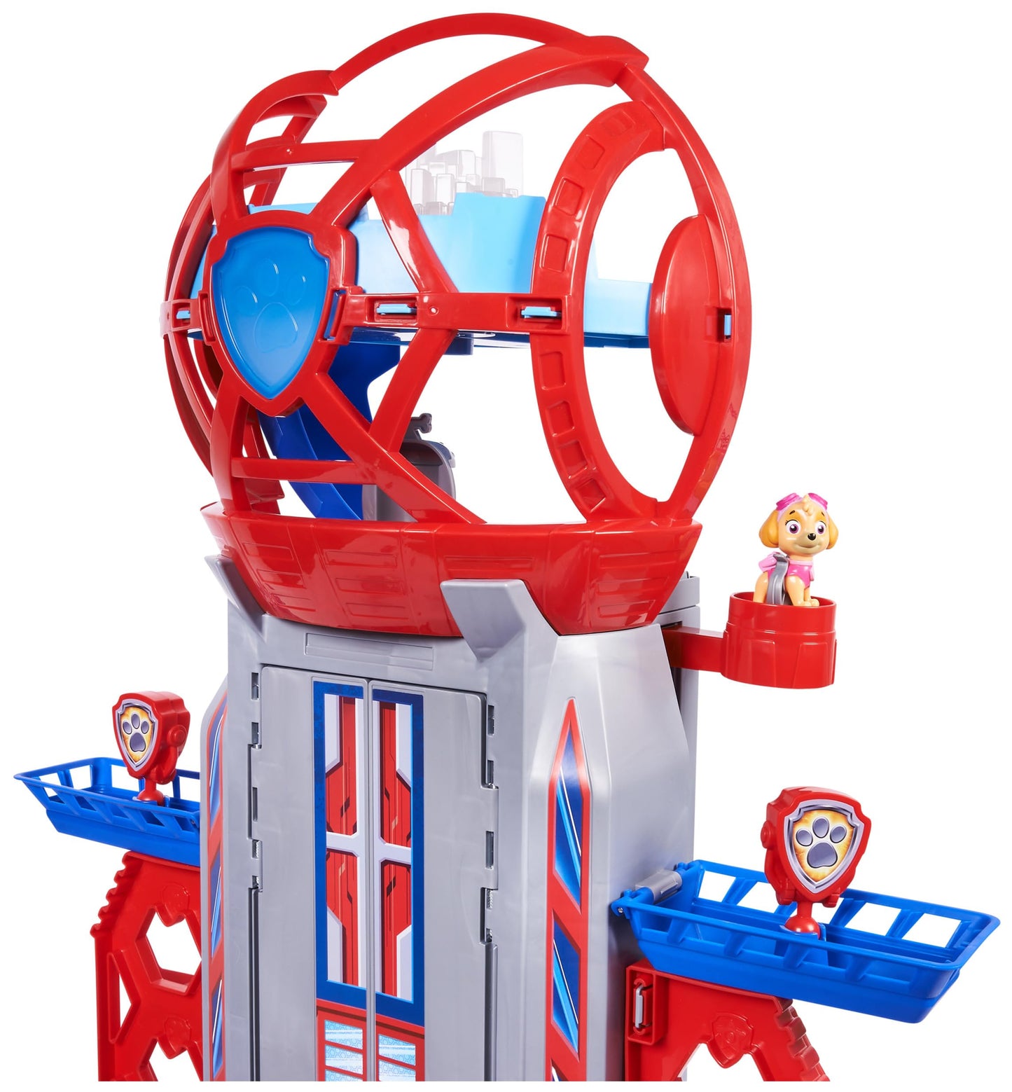 PAW PATROL: The Mighty movie, XXL headquarters from the movie, 91 cm high, includes 2 toy figures and 1 base vehicle, light and sounds, toy suitable for children from 3 years